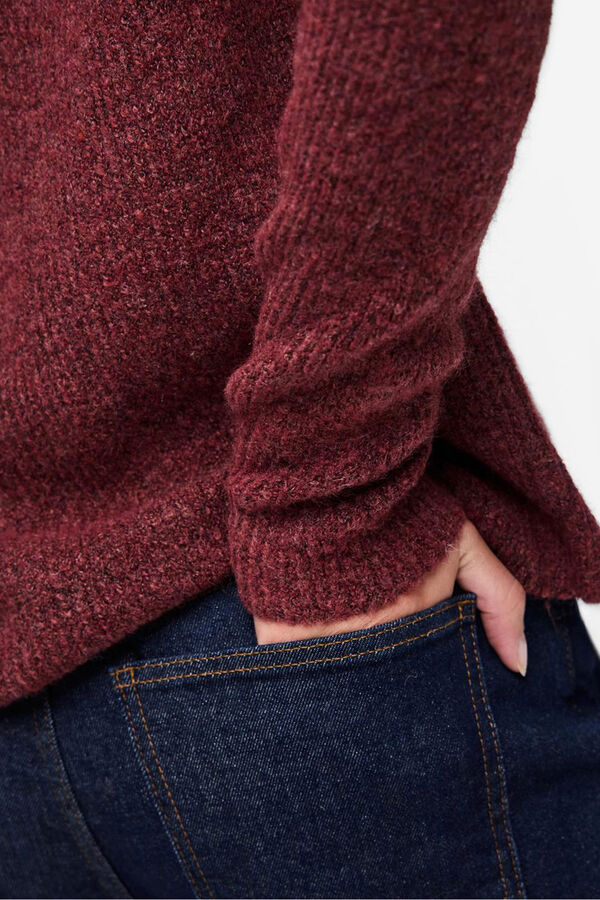 Pieces Basic V-neck jumper red