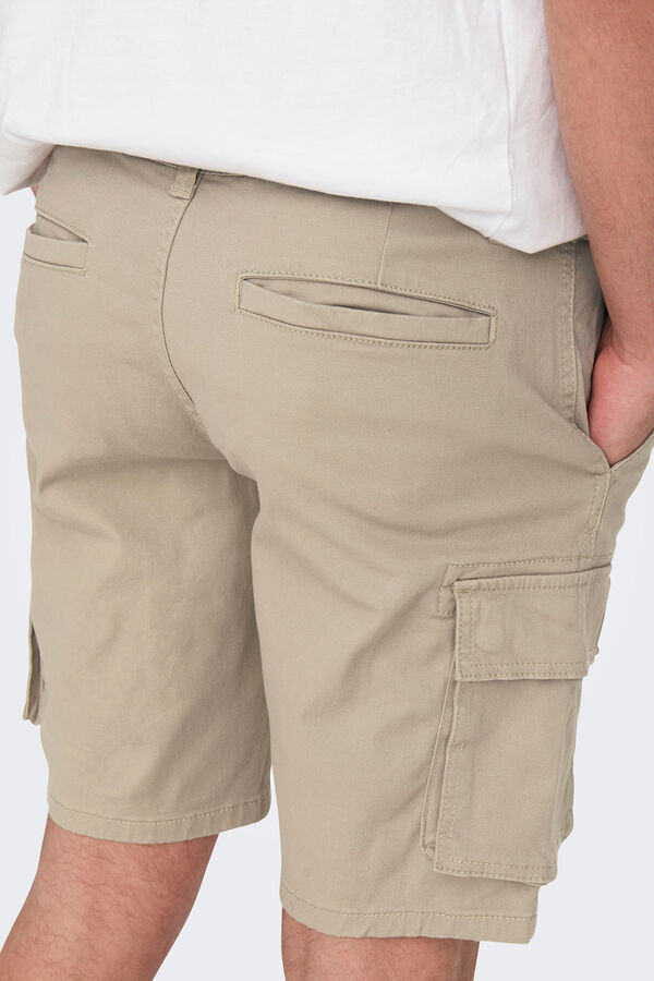 Only & Sons Cargo Bermuda shorts nude