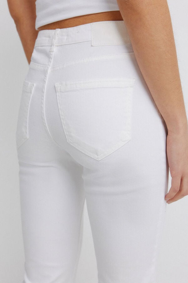 Springfield Kick flare jeans white