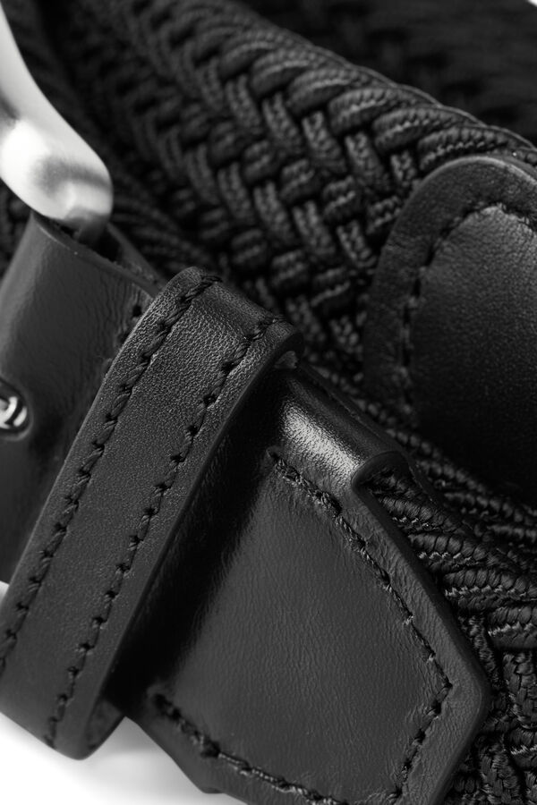 Jack & Jones Cintur&oacute;n trenzado negro