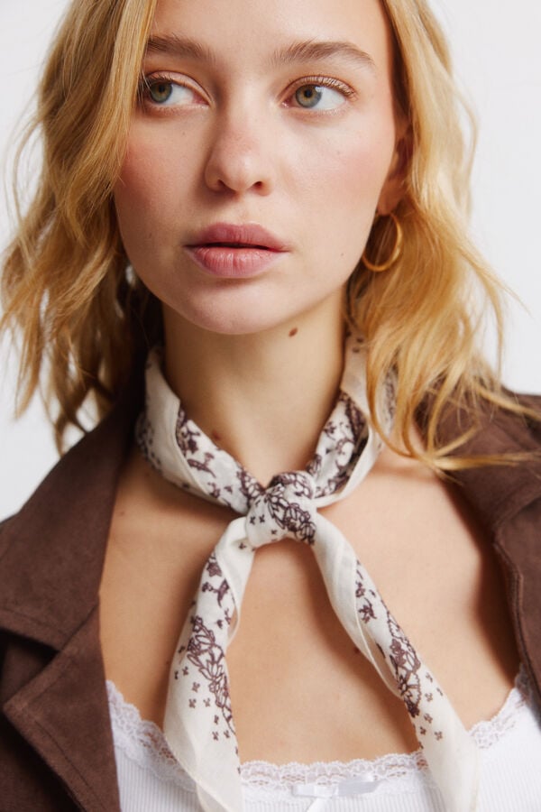 Springfield Small bandana scarf nude