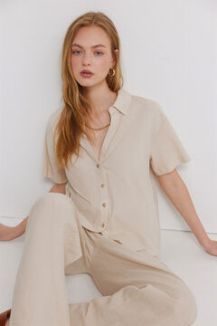 Springfield Ko&scaron;ulja od lana kratkih rukava