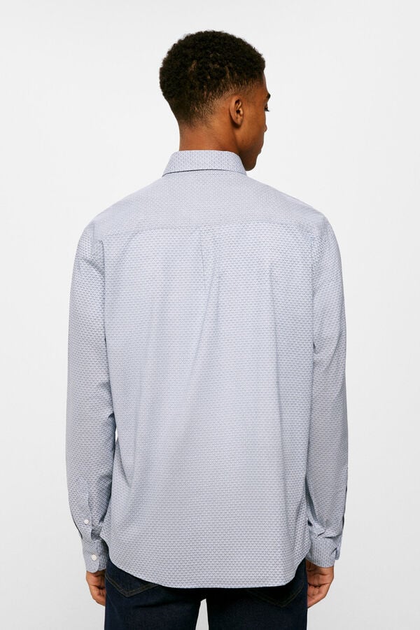 Springfield Lightweight printed shirt bluish