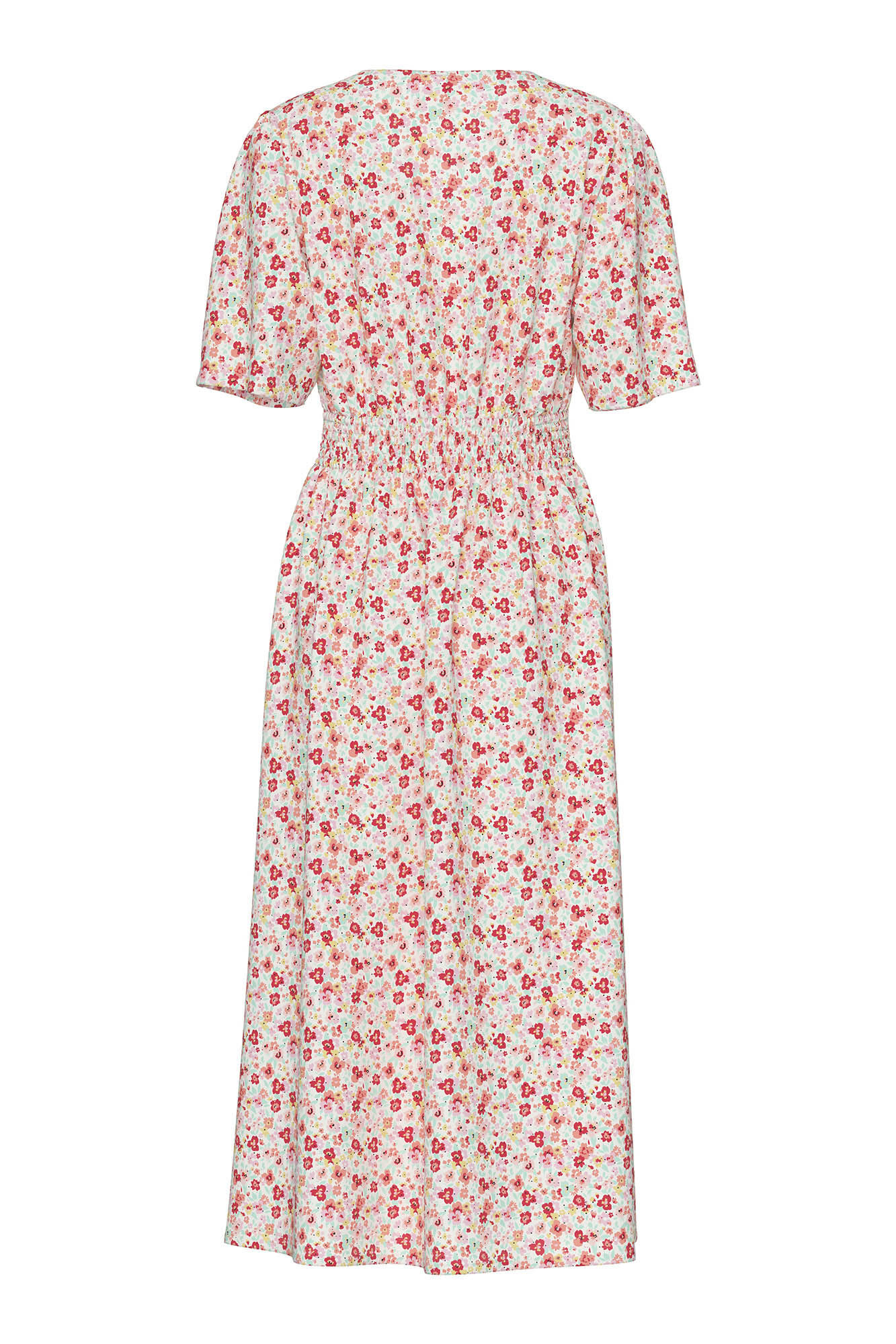 Pieces Vestido midi estampado con manga 2/4