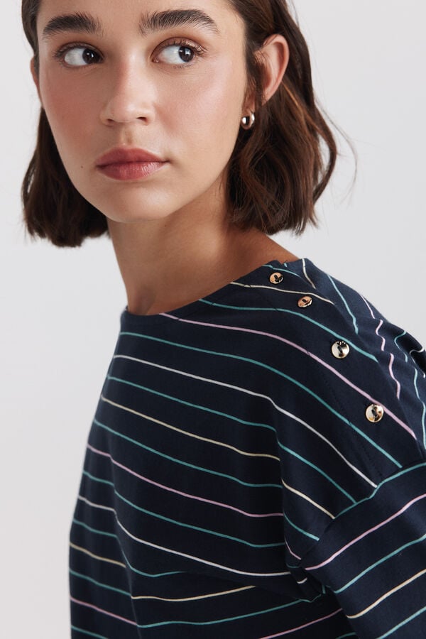 Springfield Cotton long sleeve T-shirt blue