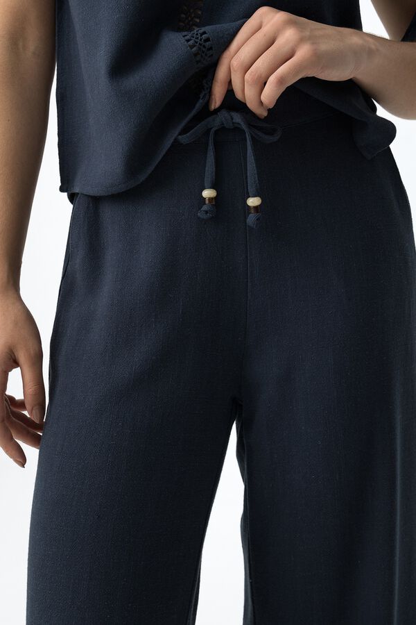 Tiffosi Pantalones wide leg azul