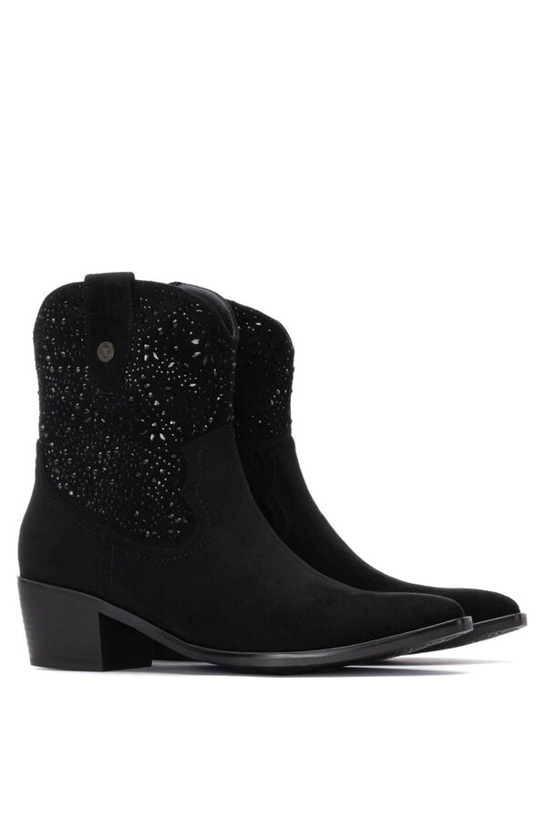 XTI Bota de cowboy com tachas preto