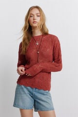 Springfield Pointelle jumper red