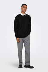 Only & Sons Jumper round neck. black