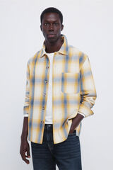 Springfield Sobrecamisa cuadros overshirt amarillo