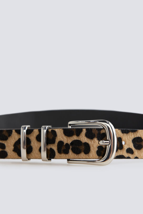 Springfield Animal print belt nude