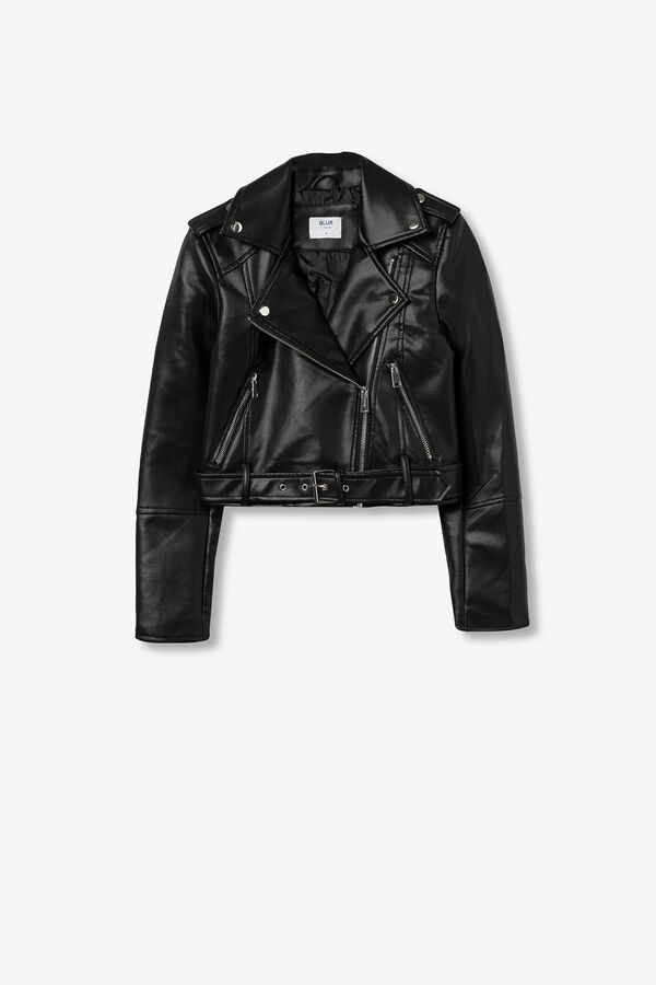 Tiffosi Young Slim fit biker jacket Crna