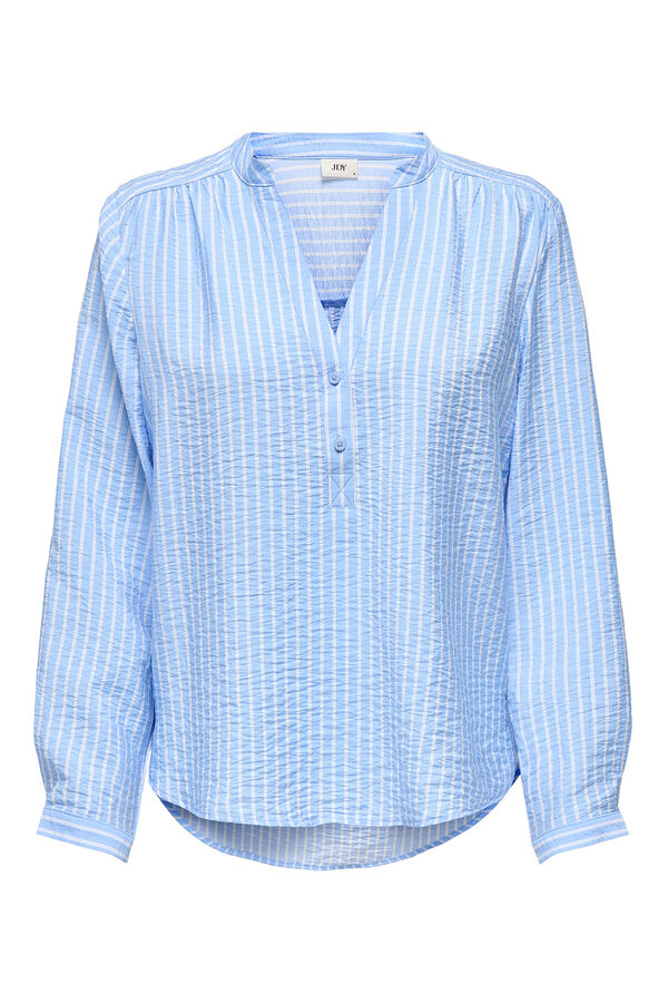 JDY Flowy long sleeve blouse blue