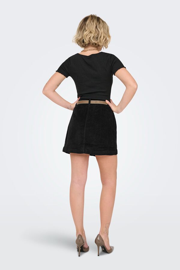 Only Kurzer Cordrock Schwarz