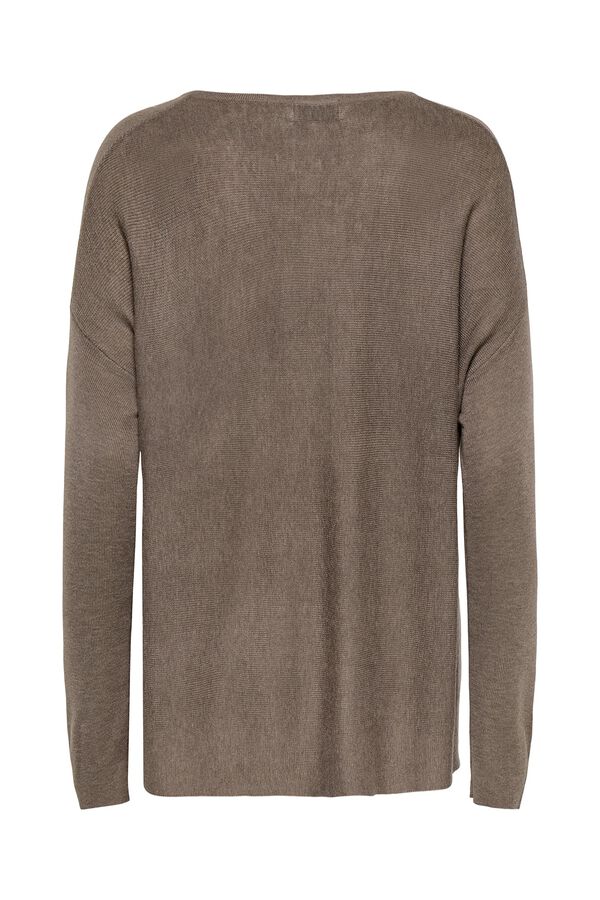 JDY V-neck fine knit jumper grey