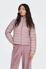 Only Quilted jacket with zip fastening pink