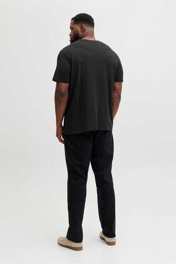 Jack & Jones PLUS T-shirt logo quadrado preto