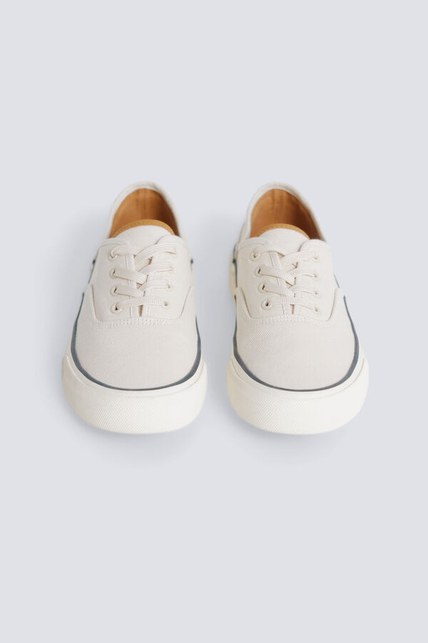 Springfield Bijele platnene tenisice Bijela