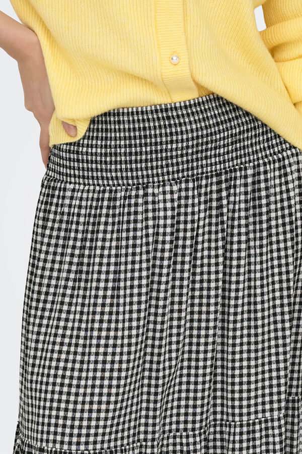 JDY Falda larga fluida negro