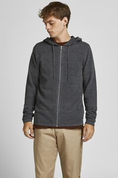 Springfield Cardigan with zip and hood gris