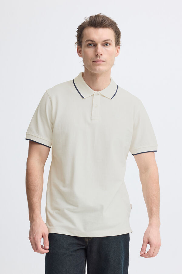 Blend Piqu&eacute; Polo Shirt white