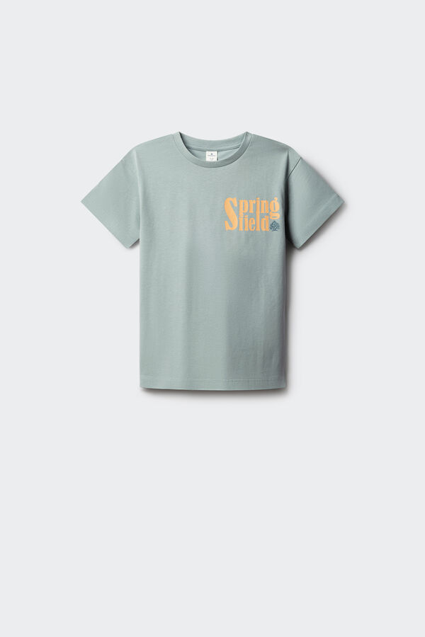 Springfield Kids T-shirt com mensagem Springfield para menino azul