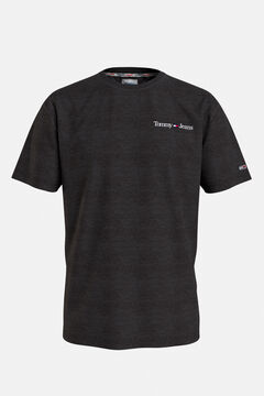 Springfield Tommy Jeans short-sleeved T-shirt with linear logo black