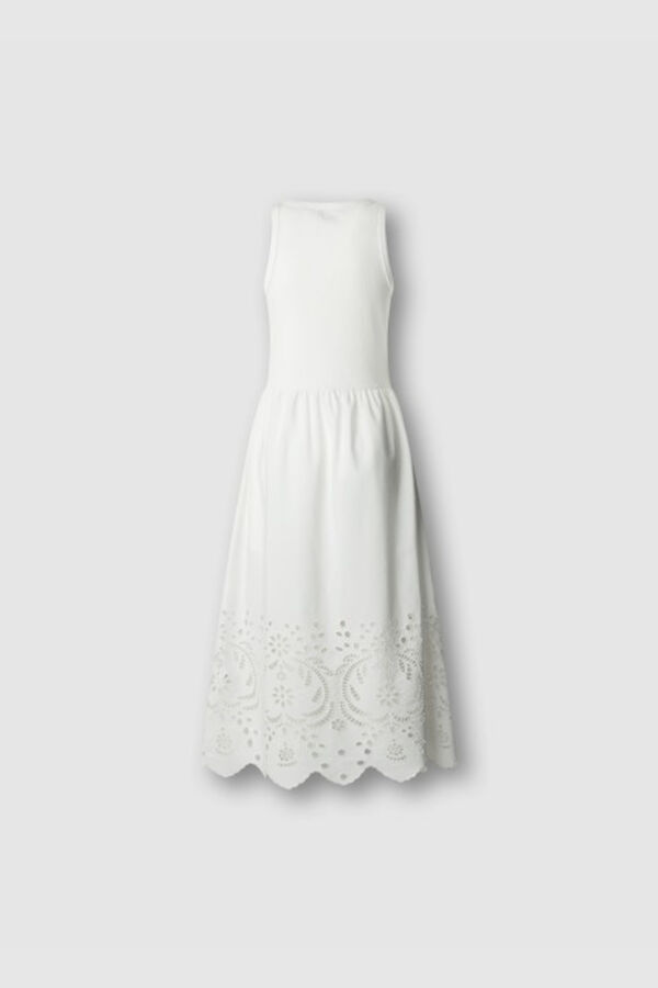 Pepe Jeans Vestido comprido sem mangas branco