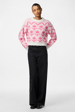 Pieces Floral print round neck sweater