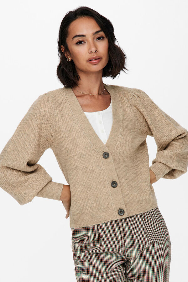 Springfield Jersey-knit cardigan with buttons gray