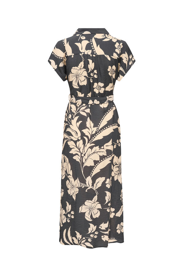 JDY Vestido midi camisero negro