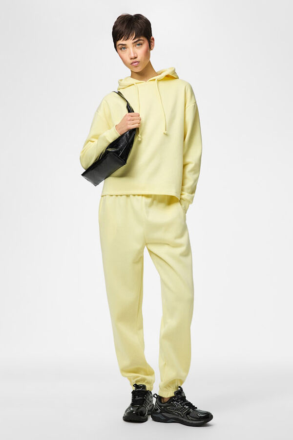 Pieces Basic hooded sweatshirt printed