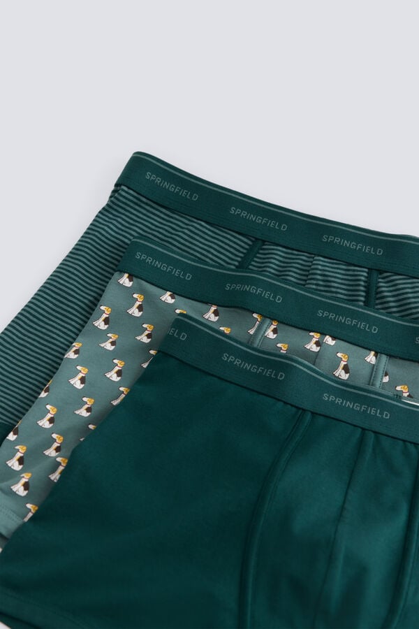 Springfield Pack of 3 dog boxers green