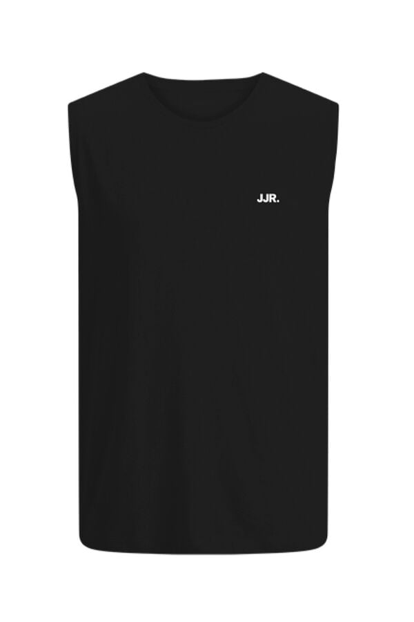 JJ REBEL Logo vest top black