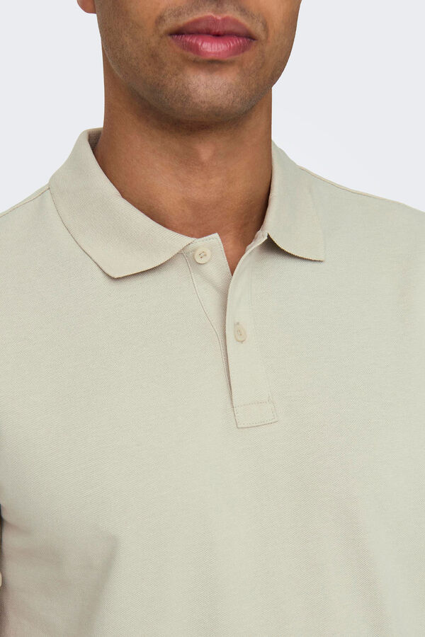 Springfield Essential cotton piqué polo shirt gray