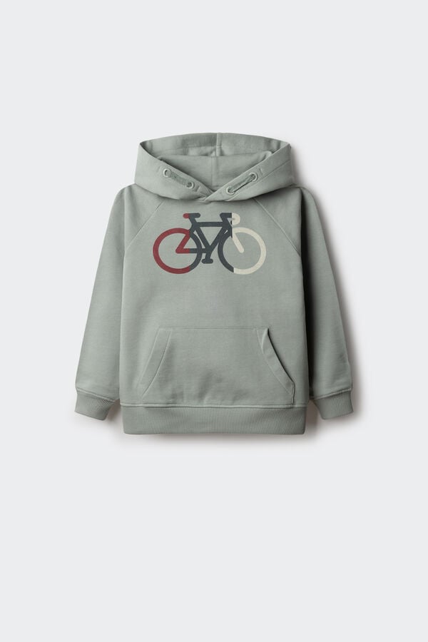 Springfield Sweatshirt com capuz bicicleta menino azul