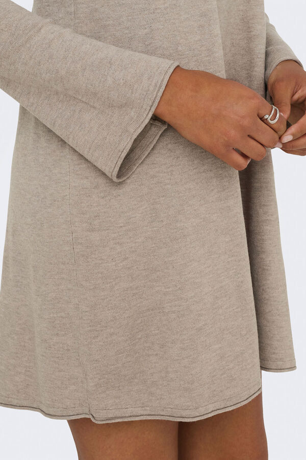 Only kurzes Kleid mit lang&auml;rmelig Grau