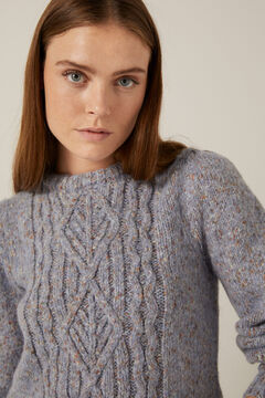 Springfield Mottled cable knit jumper mallow