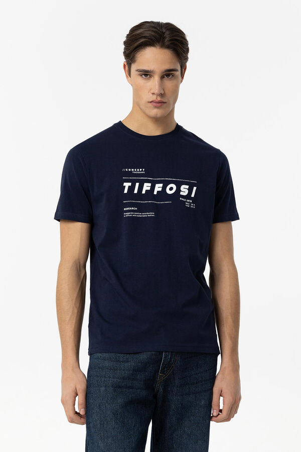 Springfield T-shirt with front print bluish