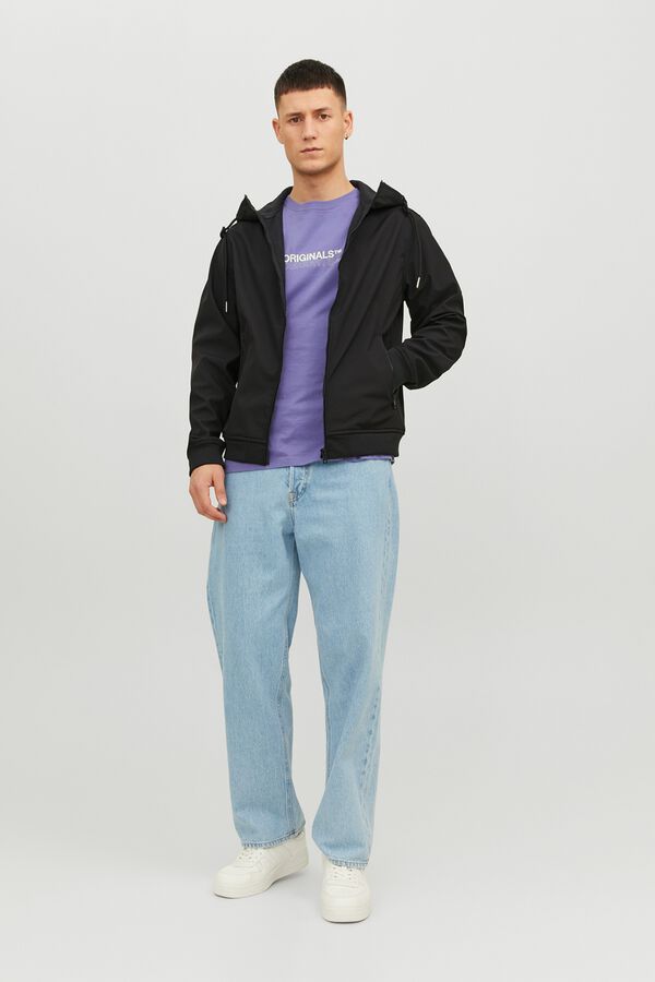 Jack & Jones Softshell-Jacke mit Kapuze Schwarz