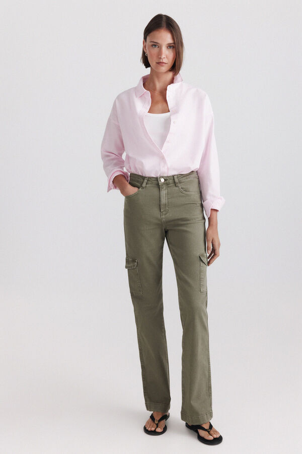 Springfield Jeans droit cargo imprim&eacute;