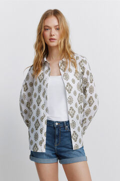 Springfield Chemise basique effet lin