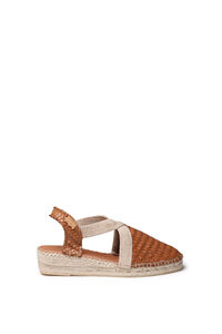 Toni Pons Alpargata cerrada en piel con cu&ntilde;a