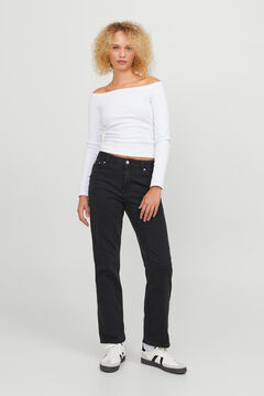 Springfield Black straight fit jeans black