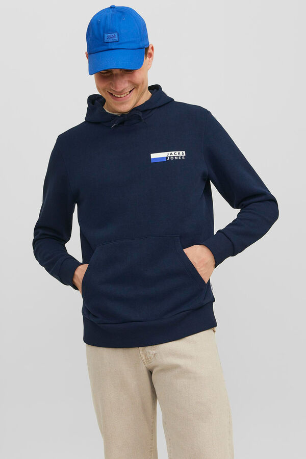 Springfield Sweatshirt com capuz padrão azul