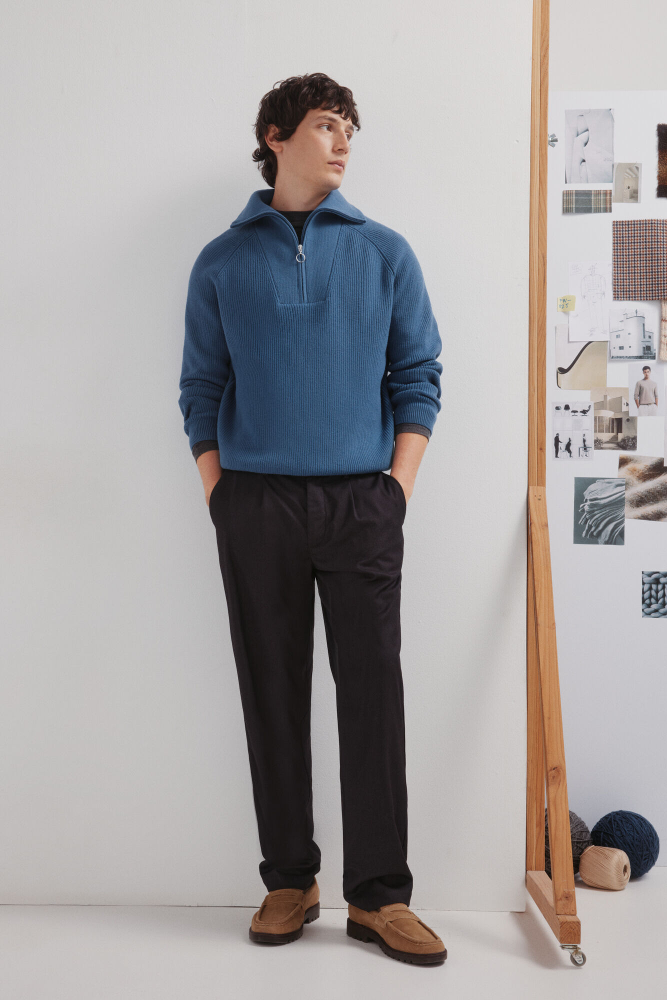 Springfield Fashionable neck zip fastening jumper