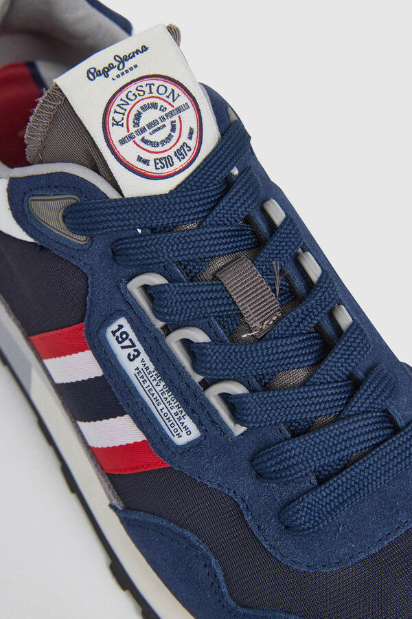 Pepe Jeans Zapatillas Running Con Detalles En Ante azul