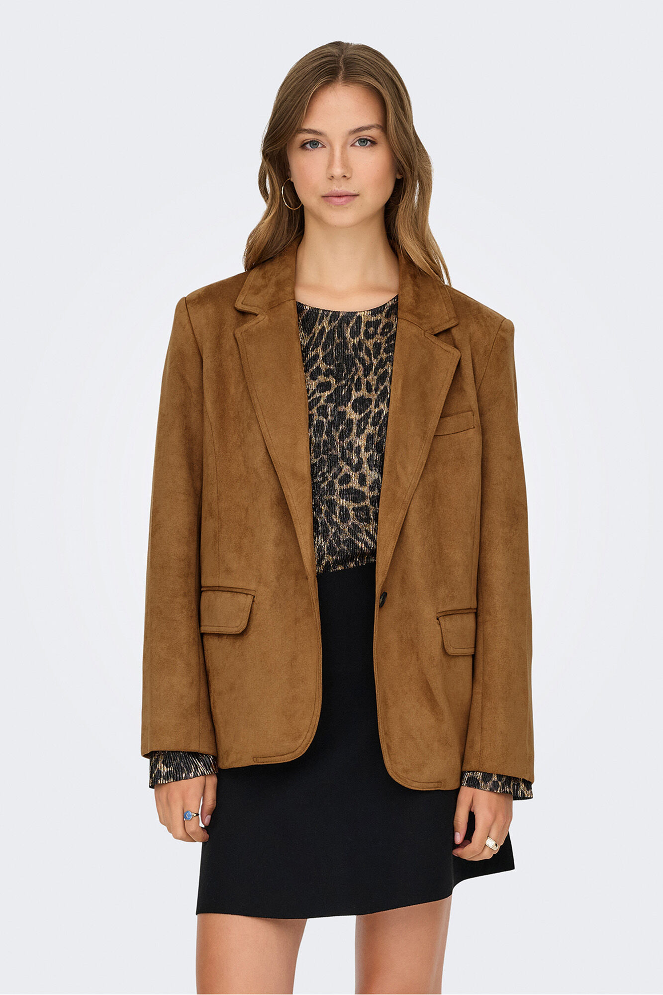 Only Blazer de traje de ante