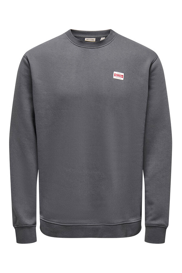 Only & Sons Sudadera con detalle frontal gris
