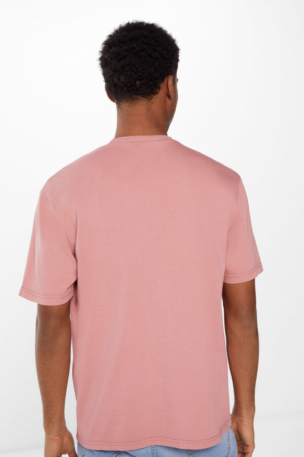 Springfield Camiseta lavada logo rosa